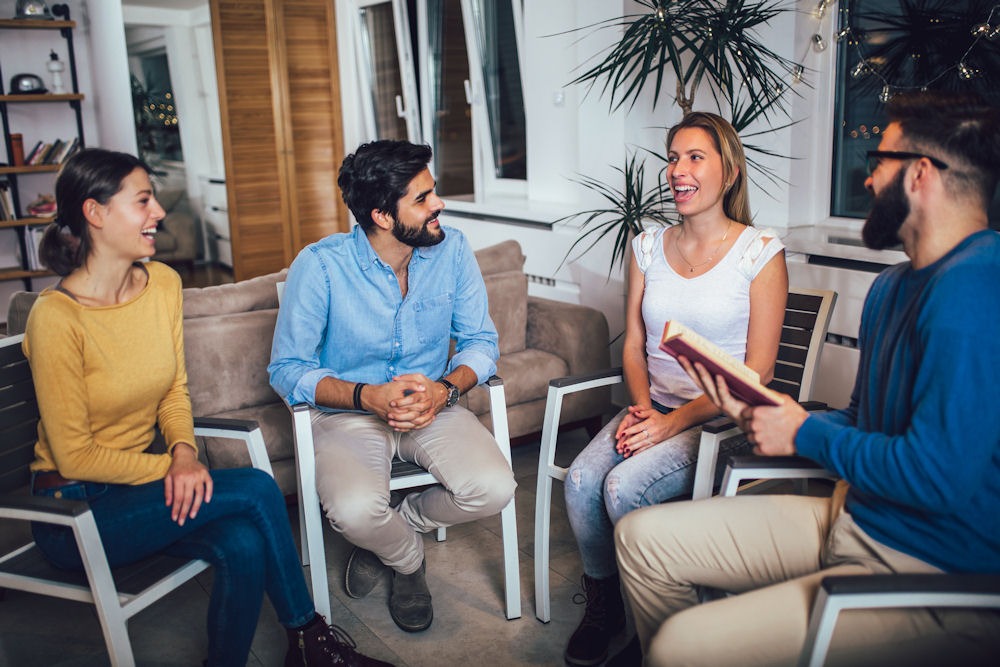 Group of people in a circle discussing opioid addiction in Pennsylvania